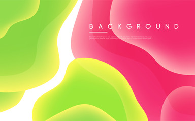 Wall Mural - Abstract minimalist vector background with colorful liquid bubble shapes