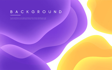 Wall Mural - Abstract minimalist vector background with colorful liquid bubble shapes