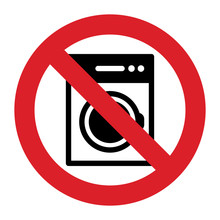 No Washing Machine Sign