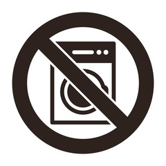 Wall Mural - No washing machine sign