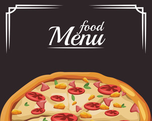 Wall Mural - pizza icon, food menu design