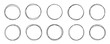 © Comauthor - Hand drawning circle line sketch set. Art design round circular scribble doodle - stock vector.