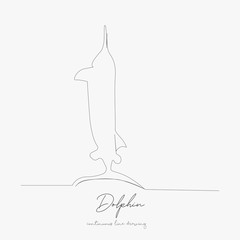 continuous line drawing. dolphin. simple vector illustration. dolphin concept hand drawing sketch line.