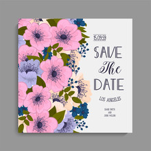 Floral Wedding Background - Purple Floral Pattern
