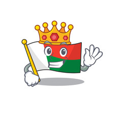 Sticker - Character flag madelova isolated in cartoon king