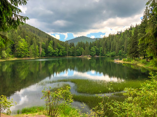  Lake Synevyr in the Carpathian Mountains of Ukraine