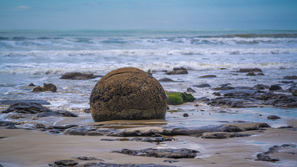 Moeraki Boulders On New Zealand's Otago Coast