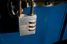 Combination Lock On Timber Door Providing Security To Building
