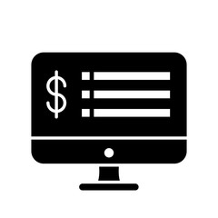 Wall Mural - computer desktop display isolated icon