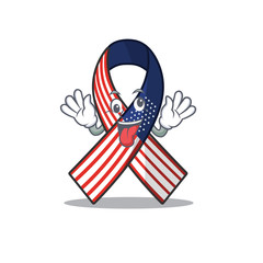 Poster - Cartoon usa ribbon with in character bring gift