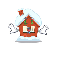 Sticker - money eye winter house with in character shape