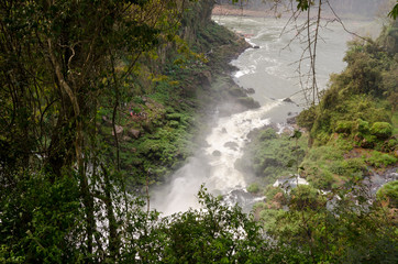 Wall Mural - overview of landscape to iguacu waterfalls in Brazil