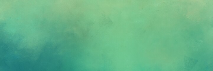 Wall Mural - painting background illustration with dark sea green, teal blue and blue chill colors and space for text or image. can be used as header or banner