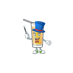 Sticker - Apple cider cartoon with mascot character magician