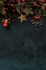 christmas decor background with place for text