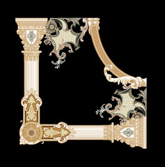 Decorative elegant luxury design.Vintage elements in baroque, rococo style.Design for cover, fabric, textile, wrapping paper .