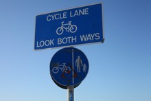 Cycle Lane Look Both Ways Sign