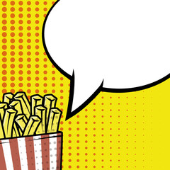 Poster - french fries pop art style