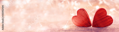 Photographie Valentine heart on pink background