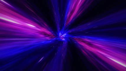 Wall Mural - 4k motion design. looped seamless 3d animation of a flight through a light space tunnel.