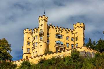 The medieval castle of Hohenschwangau in Germany.