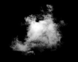 Fototapeta Perspektywa 3d - white Clouds on black background.