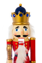Traditional Figurine Christmas Nutcracker Wearing A Old Military Style Uniform