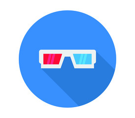 Sticker - 3d cinema glasses icon