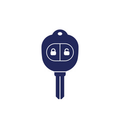 Canvas Print - car key with alarm icon on white