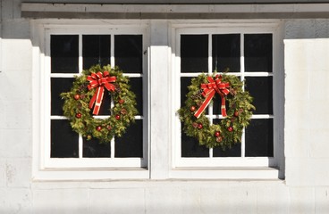 Two Wreaths on Windows