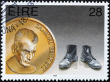 Celebration Of Samuel Beckett On Irish Postage Stamp