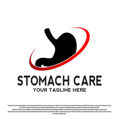 Canvas Print - human stomach care vector logo design