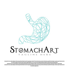 Canvas Print - human stomach care vector logo design