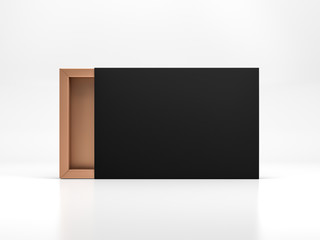 Wall Mural - Black with gold sliding box Mockup