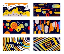 Creative Vector Set Of Abstract Illustration With Geometric Elem