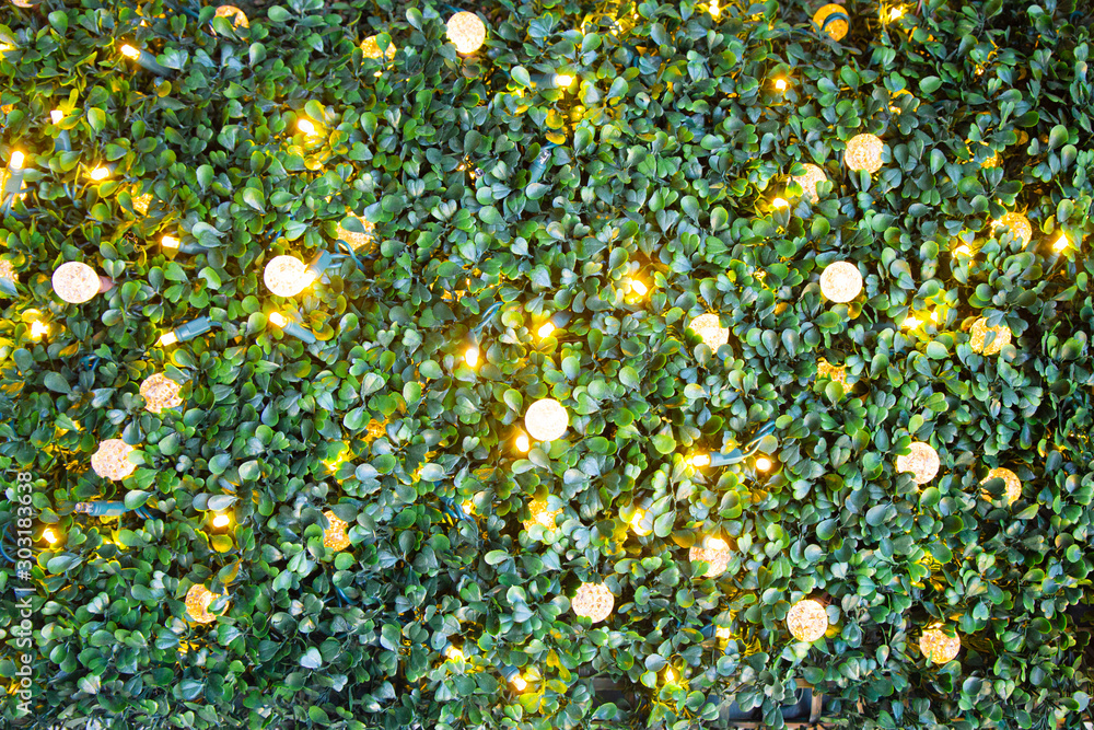 Light Blue Leaves Round Merry Christmas Backdrop