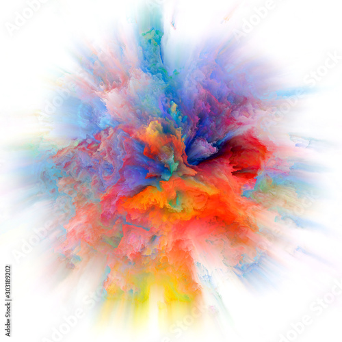 Speed of Colorful Paint Splash Explosion