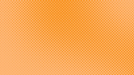 Sticker - Light orange pop art background in vitange comic style with halftone dots, vector illustration template for your design