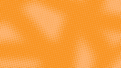 Wall Mural - Light orange retro comic pop art background with dots, cartoon halftone background vector illustration eps10