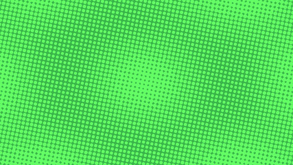 Wall Mural - Green retro comic pop art background with haftone dots design. Vector clear template for banner or comic book design, etc