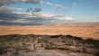 Ein Wolkenband teilt das Guab Valley in Namibia 
