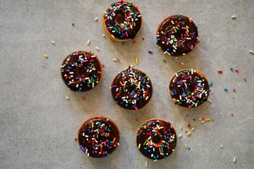 Poster - Homemade Mini chocolate Donuts/ Doughnuts