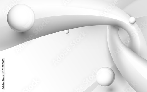 White modern geometric. Futuristic technology abstract background