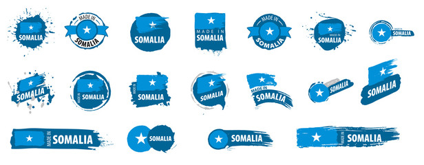 Wall Mural - Somalia flag, vector illustration on a white background