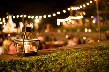 Wedding Ceremony with flowers outside in the garden