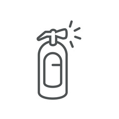 Poster - extinguisher protection safety line icon