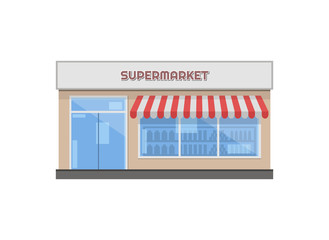 Supermarket store Building Illustration concept design