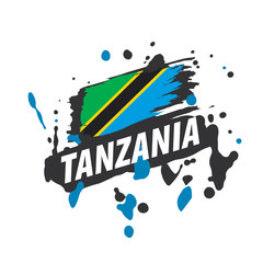 Wall Mural - Tanzania flag, vector illustration on a white background