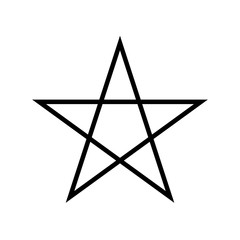star five pointed line style icon