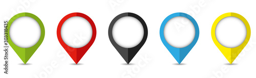 Fotografía Set of bright map pointers